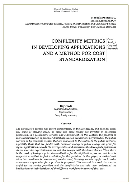 Volume IX, Network Intelligence Studies