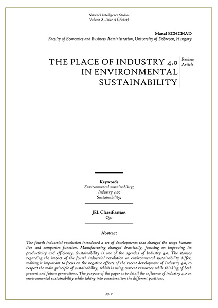 Volume X, Network Intelligence Studies