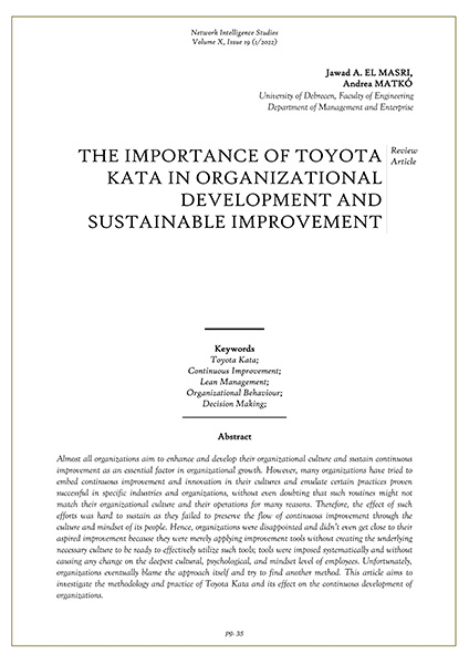 Volume X, Network Intelligence Studies