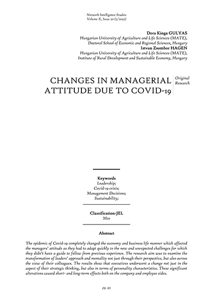 Volume X, Network Intelligence Studies