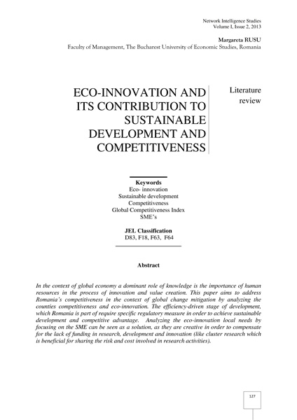 Volume I, Network Intelligence Studies