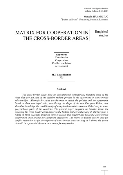 Volume II, Network Intelligence Studies