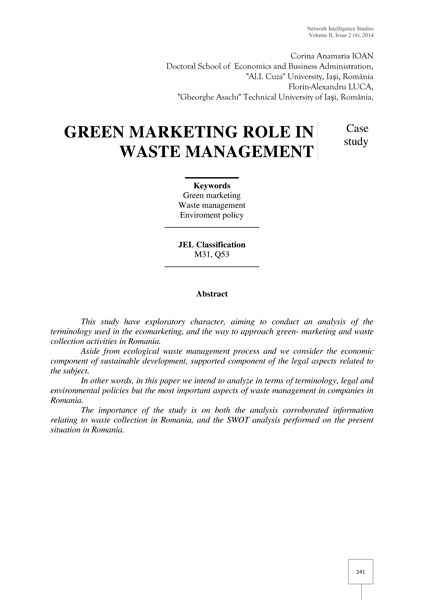 Volume II, Network Intelligence Studies