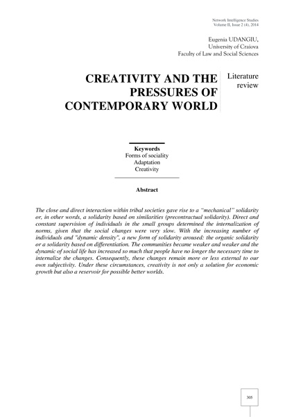 Volume II, Network Intelligence Studies