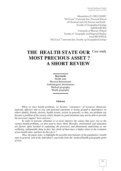 Volume II, Network Intelligence Studies